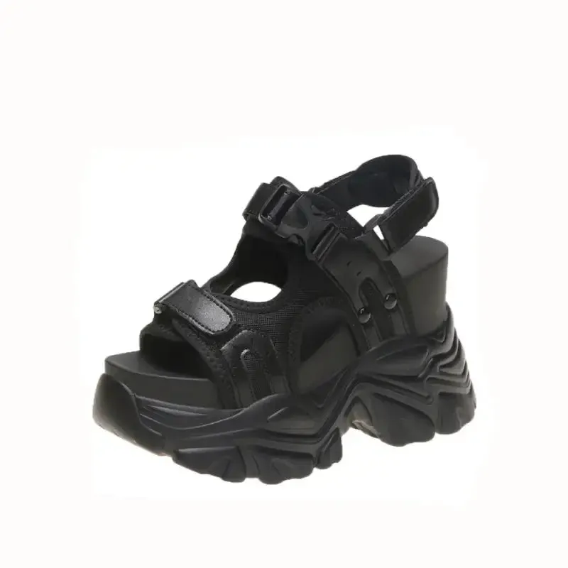 Aesthetic Chunky Platform Buckle Strap Sandals