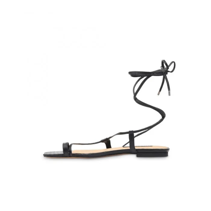 Ange Sandal Black Leather