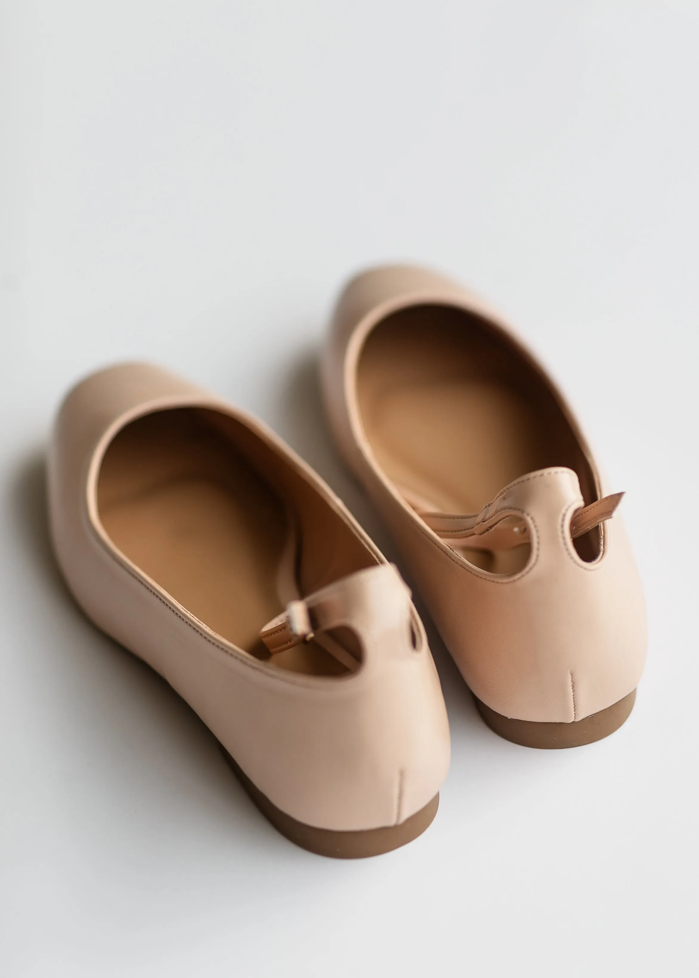 Ankle Strap Square Toe Ballet Flats - FINAL SALE