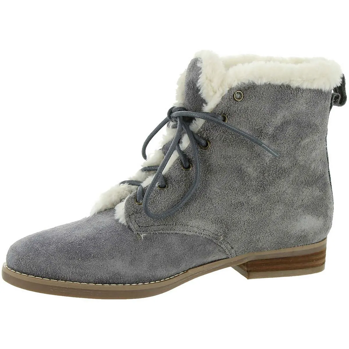 Array Womens Canyon Suede Faux Fur Lined Ankle Boots