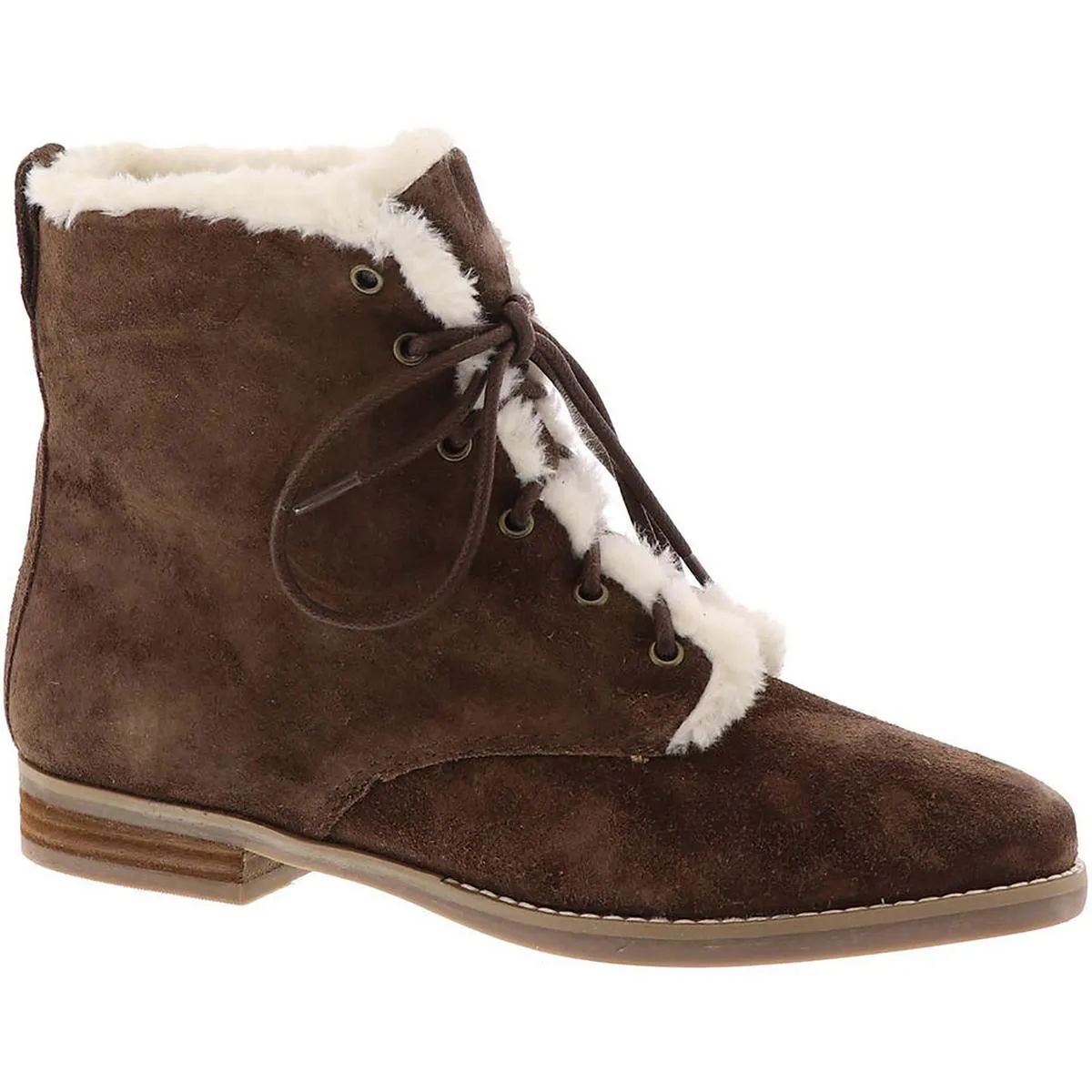 Array Womens Canyon Suede Faux Fur Lined Ankle Boots