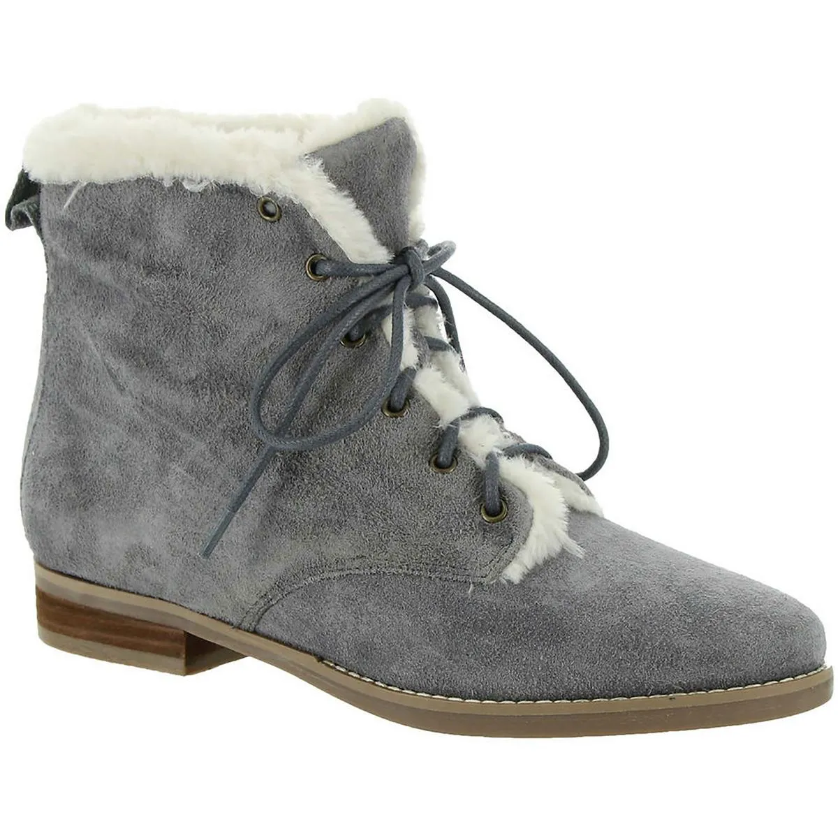 Array Womens Canyon Suede Faux Fur Lined Ankle Boots