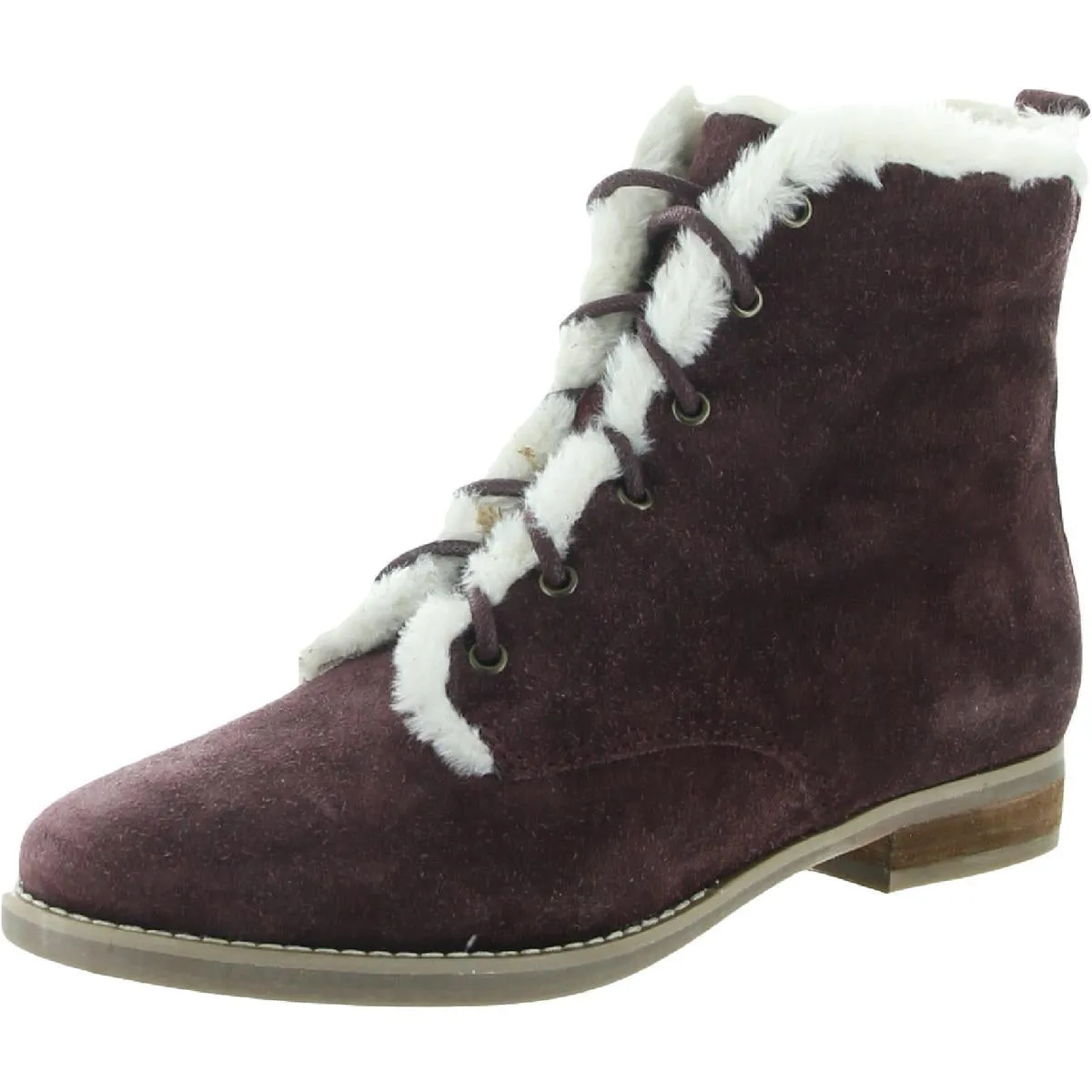 Array Womens Canyon Suede Faux Fur Lined Ankle Boots