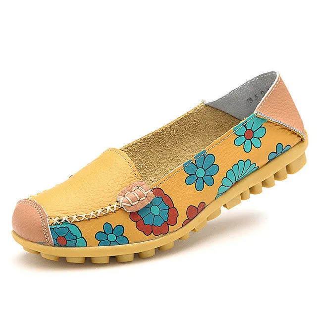 Ballet Summer Flower Print Women's Flat