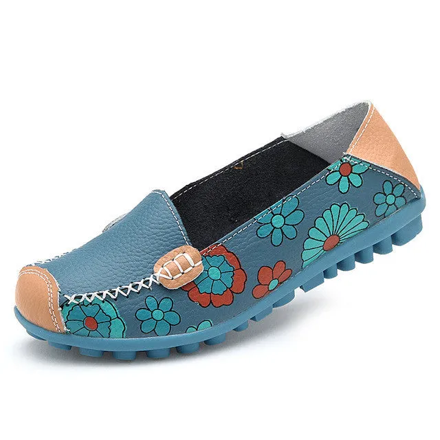 Ballet Summer Flower Print Women's Flat