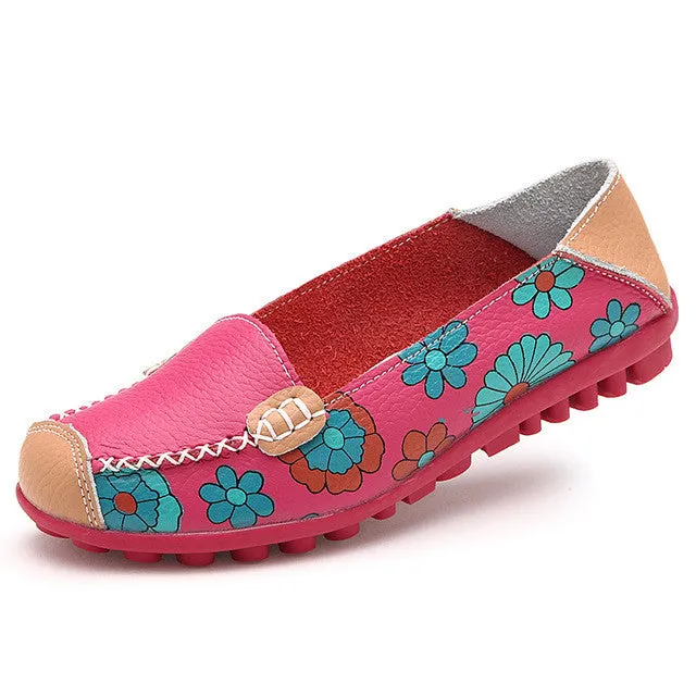 Ballet Summer Flower Print Women's Flat