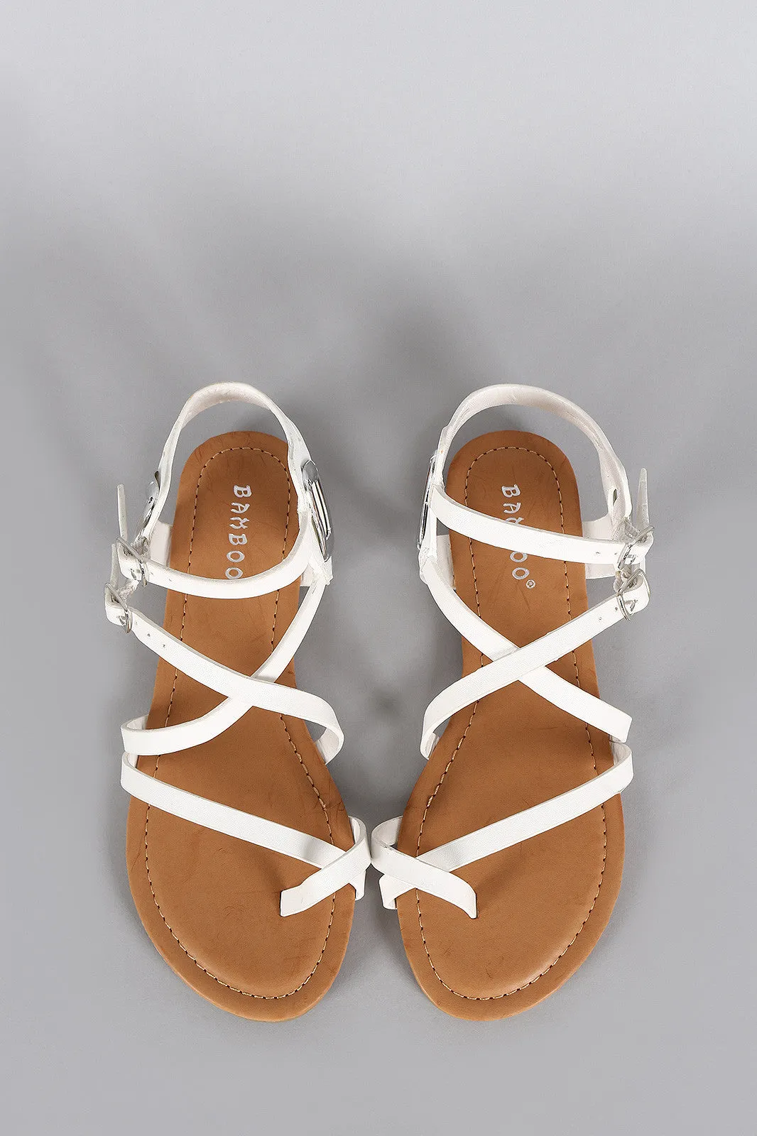 Bamboo Intertwined Straps Diamond Sandal