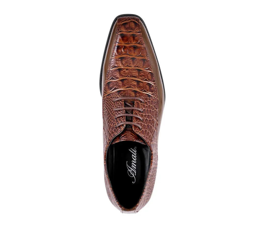 Brown Men's Harvey Lace Up Dress Shoes Two Tone Fashion Design