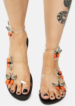 Butterfly Queen Clear Gladiator Sandals