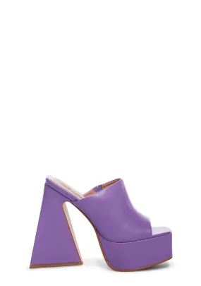 Caudillo Platform Heels- Purple