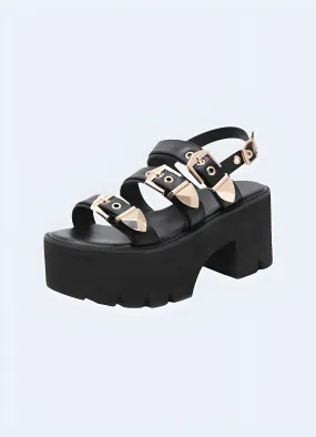 Chunky Platform Buckle Sandals