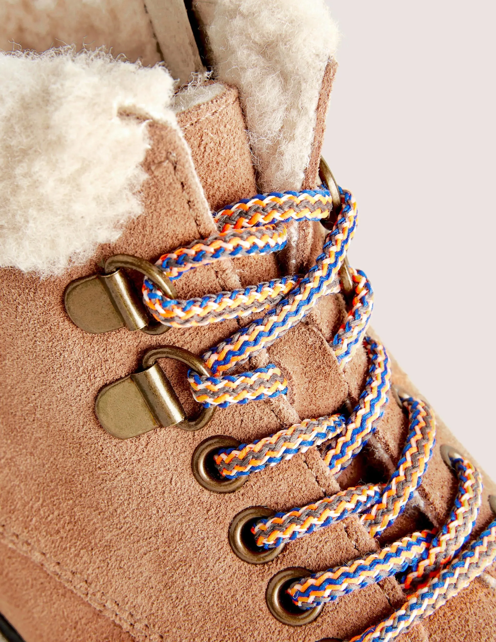 Cosy Lace Up Boots-Tan