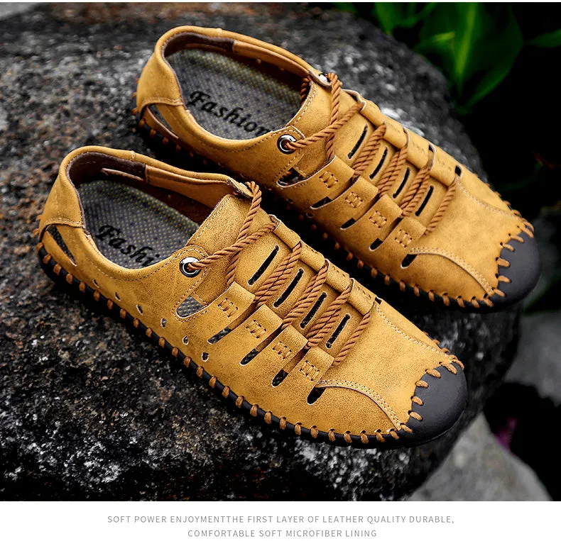 Dallas Genuine Leather Men Sandals Casual Outdoor Shoes