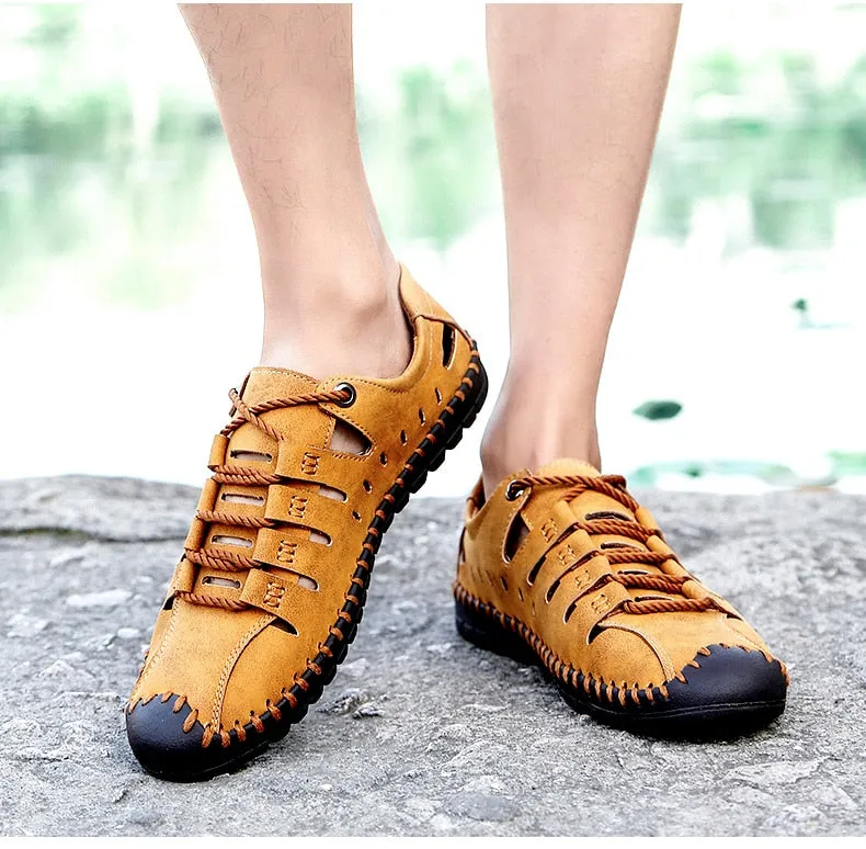 Dallas Genuine Leather Men Sandals Casual Outdoor Shoes