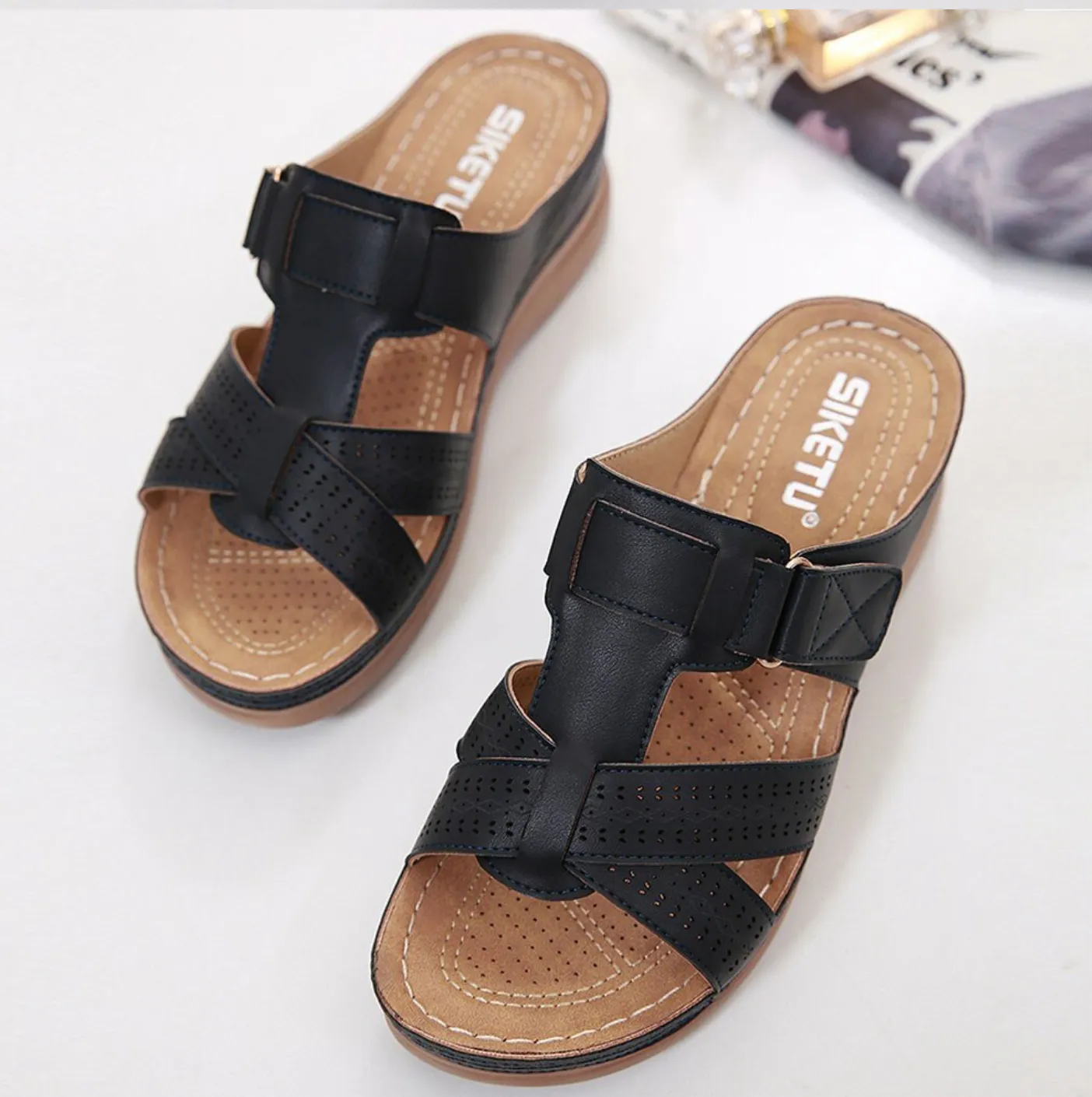 Easywalk - comfortable orthopedic sandals with extra soft sole for less foot pain and more body balance