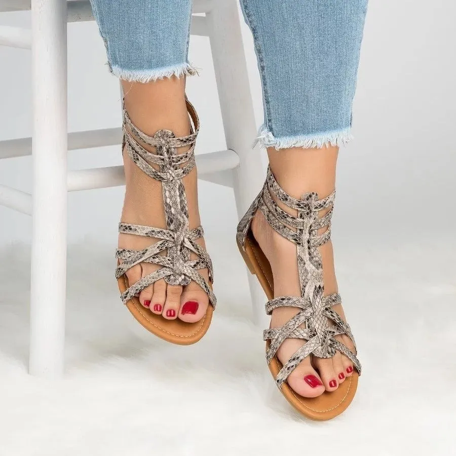 elveswallet Bohemia Gladiator Ankle Strap Sandals