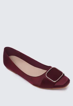 Emilie Comfy Ballerina In Maroon