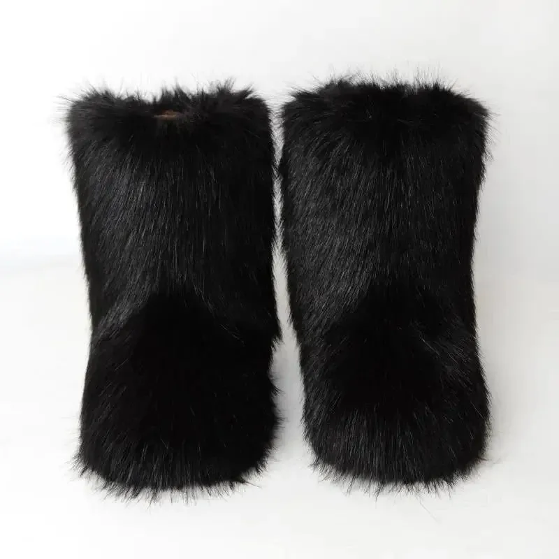 Faux Fur Plush Lined Snow Boots