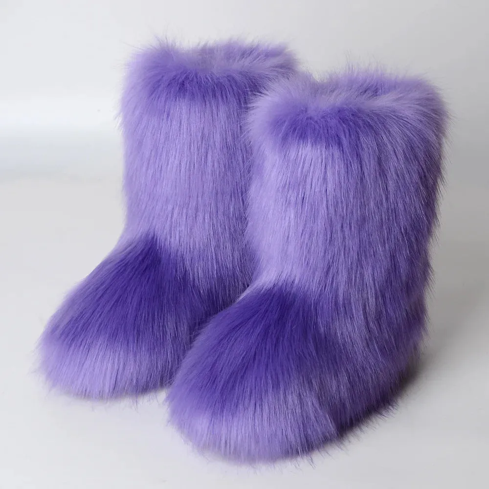 Faux Fur Plush Lined Snow Boots