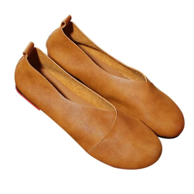 Genuine Cow Leather Hand-sewn Loafers