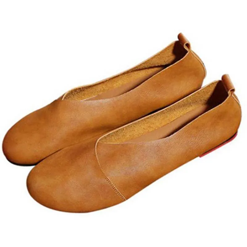 Genuine Cow Leather Hand-sewn Loafers