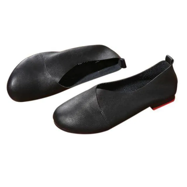 Genuine Cow Leather Hand-sewn Loafers