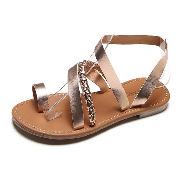 Gladiator Unique Strap Style Flat Sandal