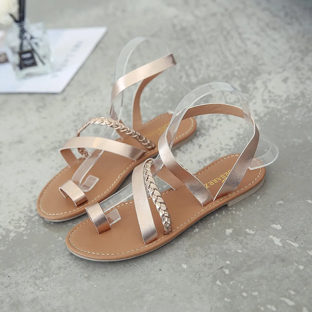 Gladiator Unique Strap Style Flat Sandal