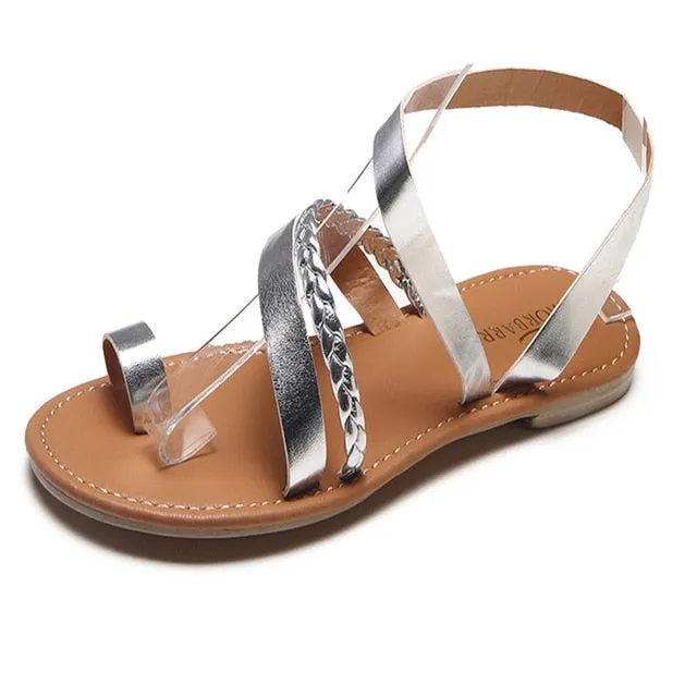 Gladiator Unique Strap Style Flat Sandal