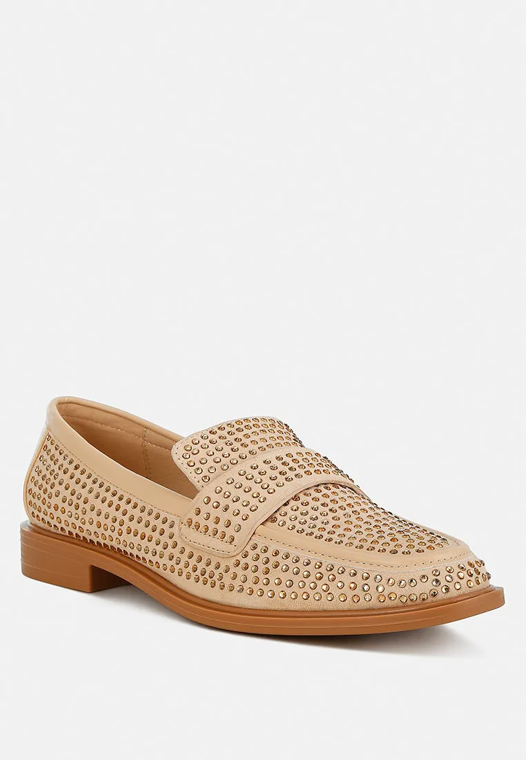 Hobbs Rhinestones Embellished Loafers