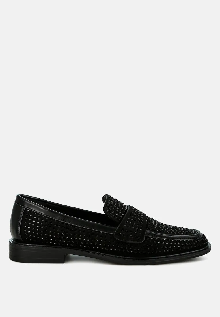 Hobbs Rhinestones Embellished Loafers