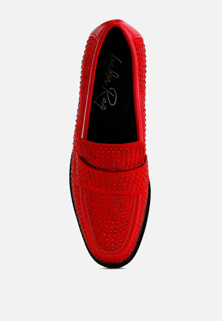 Hobbs Rhinestones Embellished Loafers