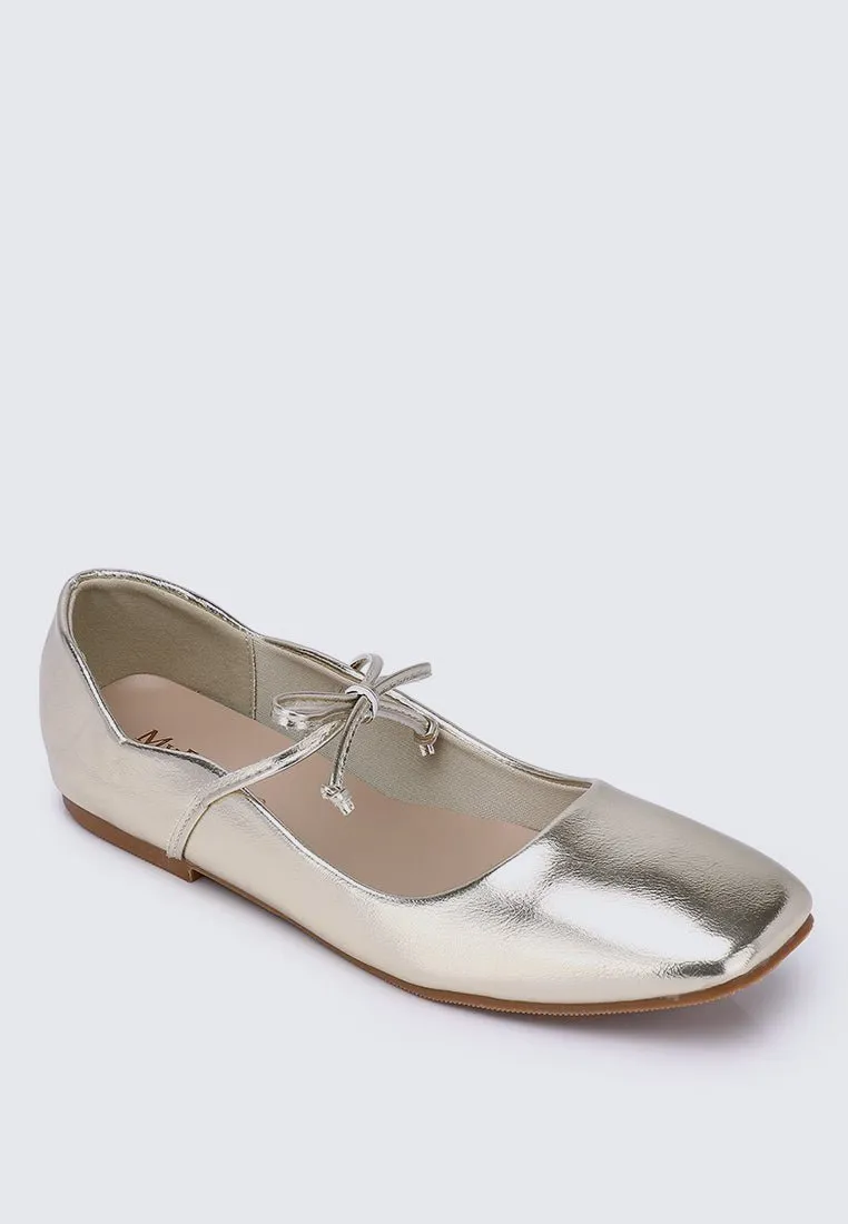 Kelly Comfy Ballerina In Gold