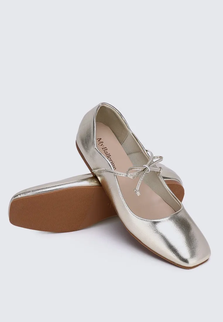 Kelly Comfy Ballerina In Gold