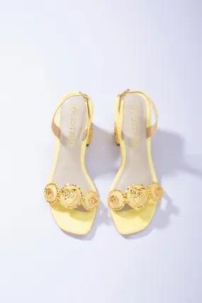 Le Macaron : Lemon - Yellow Block Heels