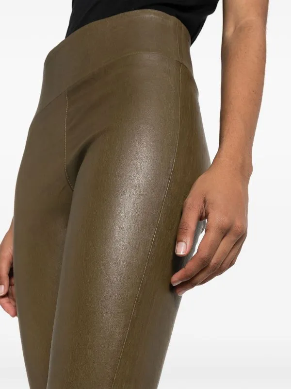 Moss Leather Ankle Leggings