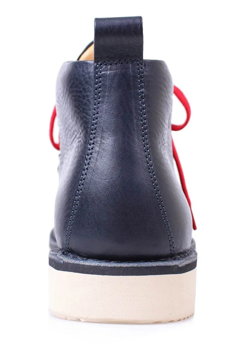 Navy M120 Handmade Leather Boots