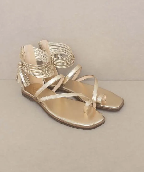 OASIS SOCIETY Abril - Strappy Ankle Wrap Sandal