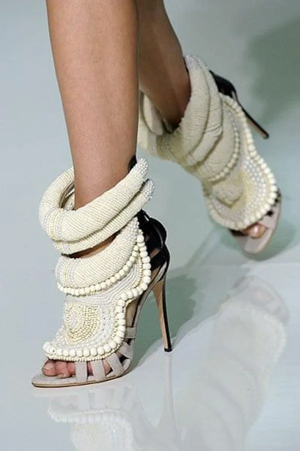 Pearl  Peep toe Sandals