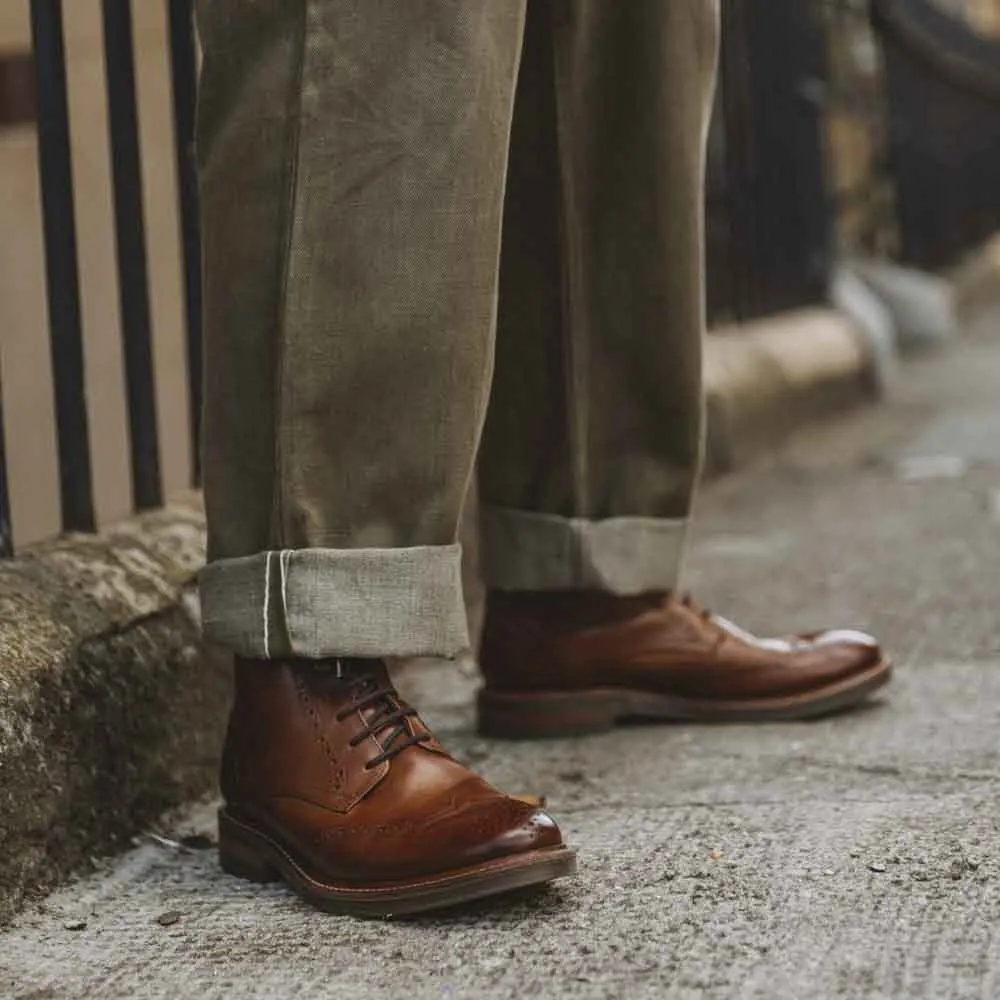 Pembroke Washed Brogue Boots