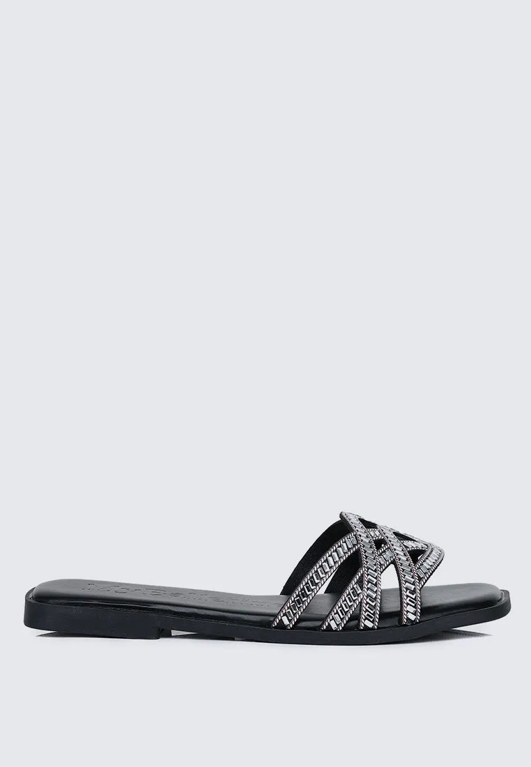 Rora Comfy Sandals In Black