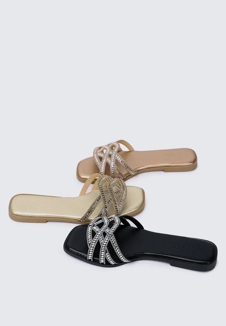 Rora Comfy Sandals In Black