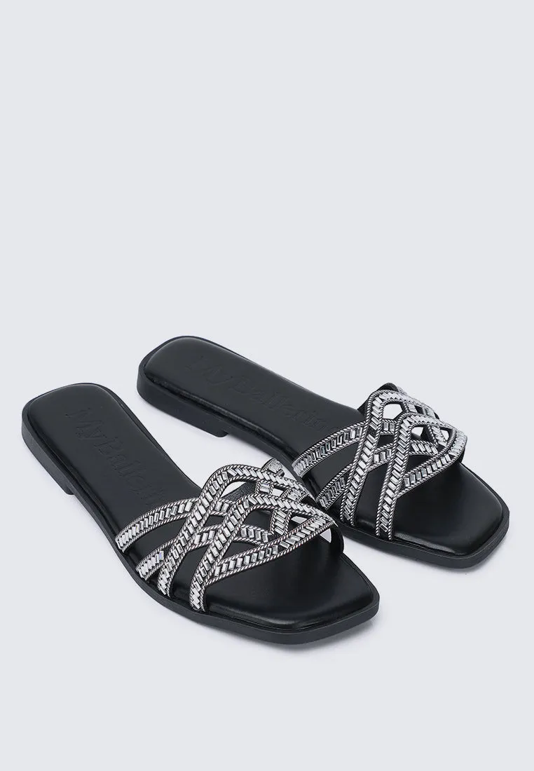 Rora Comfy Sandals In Black