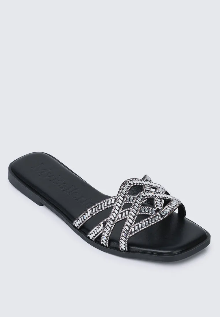 Rora Comfy Sandals In Black