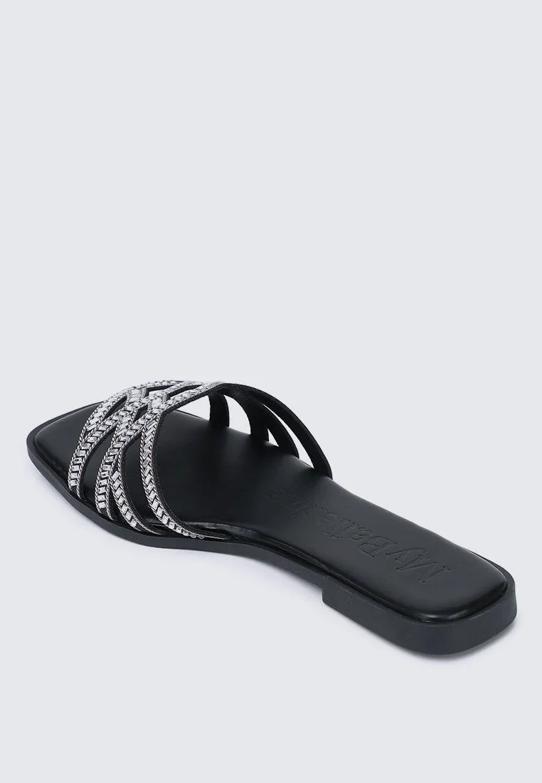 Rora Comfy Sandals In Black