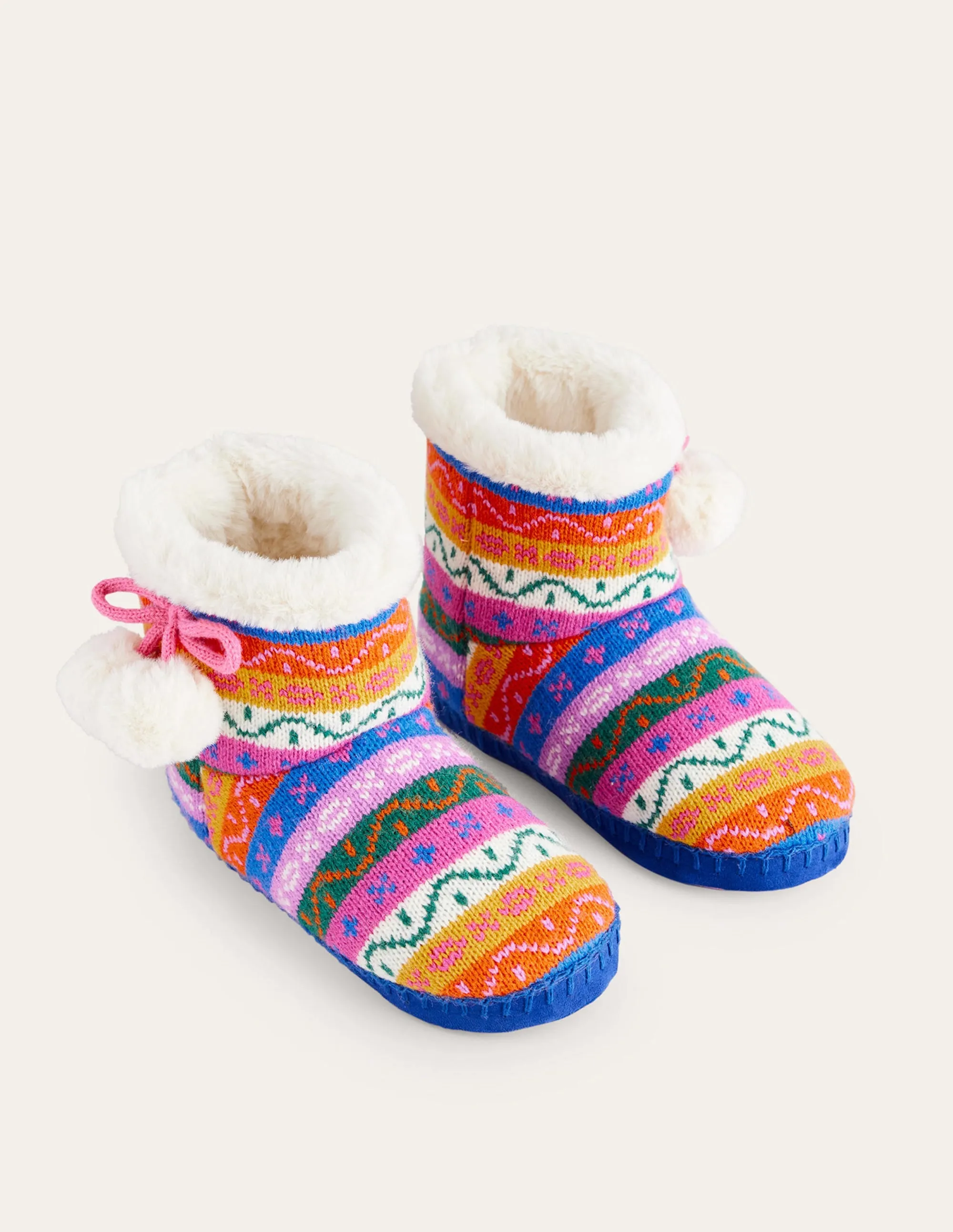 Slipper Boots-Multi Stripe