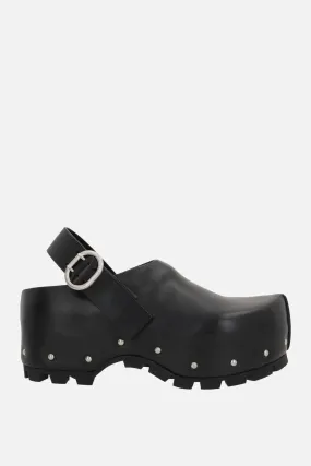 Studded Leather Clogs