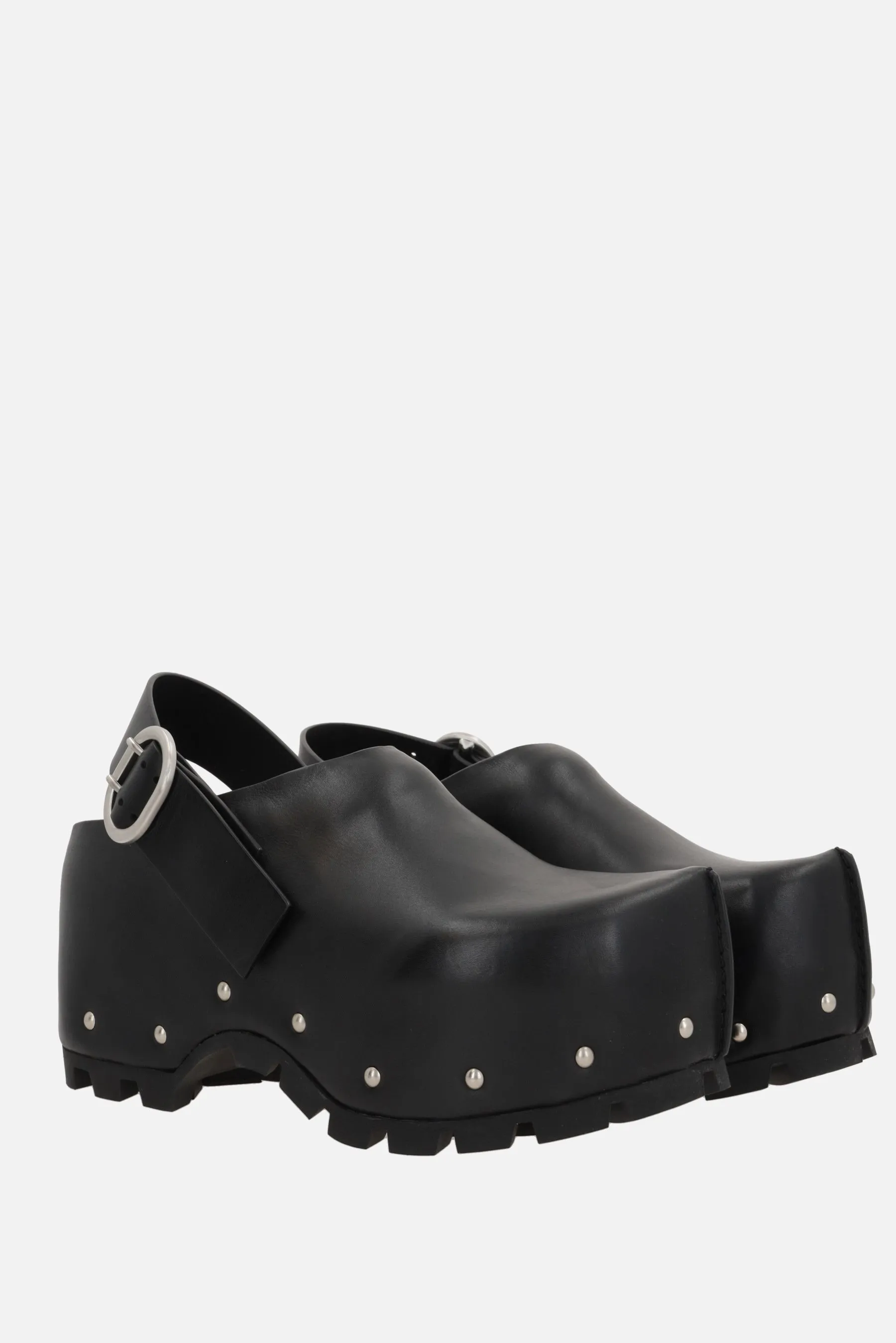 Studded Leather Clogs