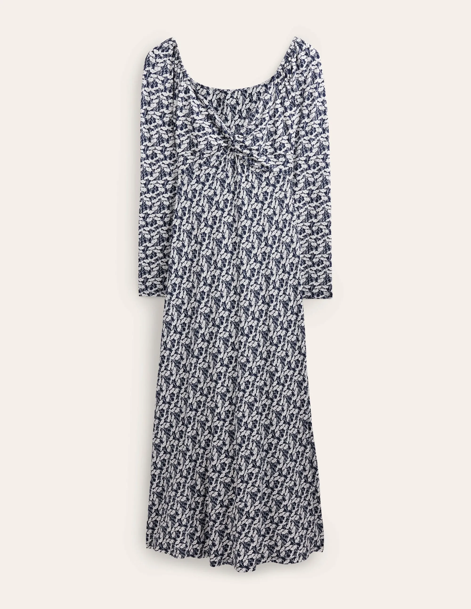 Sweetheart Jersey Midi Dress-French Navy, Poppy Vine