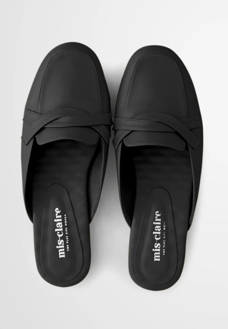 Sylvia Cute Slip On Loafers - Black